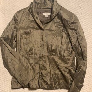 Silky Metallic Olive Green/Grey Blazer